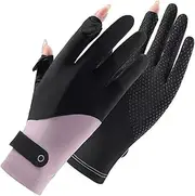 [HilyBony] Summer-Sunblock-Gloves for Women UV-Protection Driving Gloves Full Finger Touchscreen Outdoor Gloves