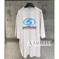 在飛比找蝦皮購物優惠-巴黎世家 Balenciaga 中性 T 恤新款印花寬鬆短袖