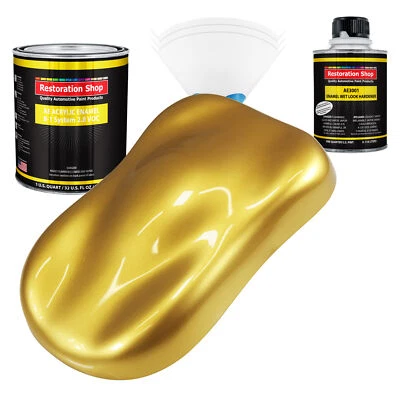 Restoration Shop Anniversary Gold Metallic Acrylic Enamel Quart Kit, Auto Paint