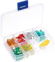 REFENG 60pcs Mini Blade Fuses Auto Car Truck Assortment Fuse Kit with Box 5A 10A 15A 20A 25A 30A