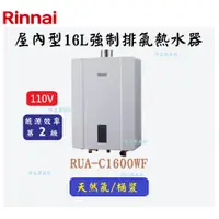 在飛比找蝦皮購物優惠-邦立廚具行 自取優惠 Rinnai林內 RUA-C 1600