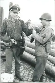 WW II Usa Photo -- German Officer Surrendering
