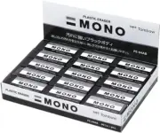 Tombow Pencil Plastic Eraser MONO Black PE04 30 Pieces PE-04AB-30P from Japan