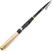 Multifunction Telescopic Fishing Rod Cork Handle Carbon Fiber carp Portable Travel Pole Fish Tackle(2.1 M)