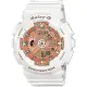 【CASIO 卡西歐】Baby-G 人氣經典率性手錶-玫瑰金x白 畢業禮物(BA-110-7A1)