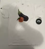 NWT T-Shirt Eggplant touching peach Peach Millennial size M by paradise (sample