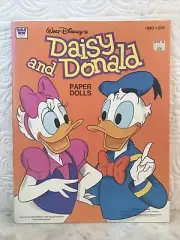 Vintage 1978 Daisy & Donald Duck Paper Dolls Unused Walt Disney Whitman Publ
