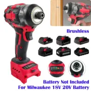 800N.M Cordless Electric Impact Driver 1/4"Screwdriver For Milwaukee 18V Battery
