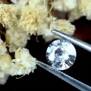 Certified 0.81ct Natural Unheated White Sapphire 5.41x5.40 mm Madagascar Round