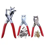 3Pcs/Set Leather Hole Rep Tool Eyelets Grommets + Pliers