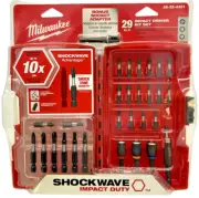 Milwaukee 29 Piece Impact Duty Driver Bit Set Shockwave 48-32-4401 New w/ Case