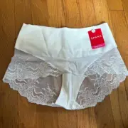 Spanx Brief UndieTectable Smooth Lightweight Microfiber Lace Hi-Hipster NWT