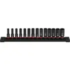Drive Metric Deep Well 6 Point SHOCKWAVE 3/8 in. Impact Socket Set (14-Piece)