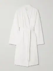 [Skin] Skin - Serenity Belted Organic Cotton-jacquard Robe - White - 2 2 White