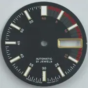 Green Luminous Datejust Dial 28.5mm Black for NH36 Diving Watch Movement