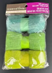 DIMENSIONS FELT WORKS 100% roving wool Blue/Green Trio NEW