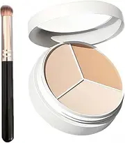 Manifest Tricolor Concealer,Manifest Tricolor Concealer Palette,Manifest Tri Color Concealer Pot,Tri Color Face Concealer Miniling,For Dark Circles,Spots,Tear Trough (1pcs)