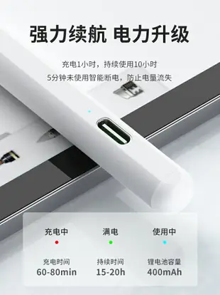 apple pencil電容筆ipad蘋果i平板pro mini2019Air觸控手寫觸屏筆傾斜壓感1/2代安卓華為通用防誤觸手繪畫筆