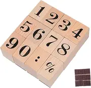STOBOK DIY Craft Stamps Set Wooden Letter Stamps Coherent Carving Smooth to Touch