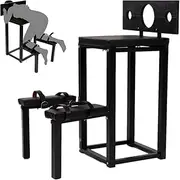 SAHOOSAFETY Bondage Set BDSM Massage Chair Sex Furniture for Punishment and Training Handcuffs Collar Kneeling Chair Pillory with Restraints Erotic Sex Toys for Men and Women