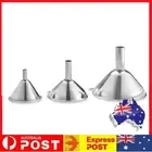 3pcs Oil Wine Liquid Funnel Kitchen Jug Bottle Stainless Steel Metal Funnel Set