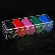 Poker Chip Rack | 5 Grids Acrylic Card Case | Clear Acrylic Chip Trays for Standard Size Chips, Clay Chips10 Total Trays, Each Holds 100 Chips