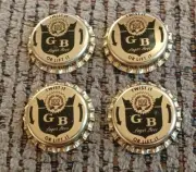 Lot of 4 unused Beer Bottle Caps GB Findlay/Cleveland/Sandusky Ohio Brewery OLD