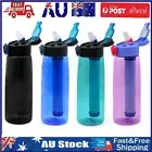 650ML Sports Water Bottle Drinking Water Filter Bottle Water Bottle with Straw