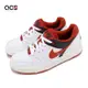 Nike 休閒鞋 Full Force Low Mystic Red 男鞋 白 紅 復古 皮革 低筒 FB1362-102