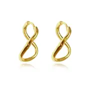 Culturesse Baie 19mm Sterling Silver Infinity Twist Earrings 18K Gold Plating