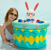 Inflatable Pool Party Cooler Easter Bunny Ice Bucket Drink Cooler Outdoor