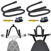 2 Laundry Iron Holder Board Ironing Hook Door Wall Mount Home Storage Rack Stand