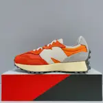 NEW BALANCE 327 女生 橘色 IU同款 D楦 復古 奶油底 麂皮 拼接 運動 休閒鞋 U327WRC