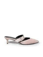 Beige Suede Blink Mules