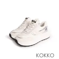 在飛比找Yahoo奇摩購物中心優惠-KOKKO超舒適厚底隱形內增高休閒鞋銀色