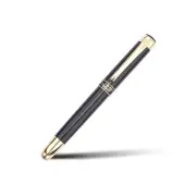 Hero 9018 Fountain Pen - Fude Artist's Signature Nib - Black Gold Luxury G
