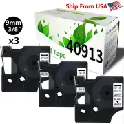 3 PacK 40913 Label Tape S0720680 for Dymo Label Maker 150 160 210D 280 350