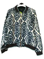 Scotch & Soda Reversible Jacket Green Mix Bomber Style Zip Pockets Medium New