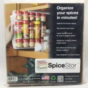 SpiceStor Organizer Spice Rack 40 Clip 10"D x 10"H Shelf Hanging or Stand