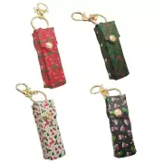 Lipstick Cover Keychain Chapstick Holder Key Chain Lip Balm Bag Accessories