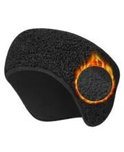 Winter Ear Warmers Headbands - Thermal Ear Muffs for Men Women in A-1-Black