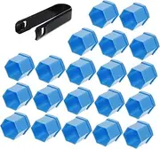 COSMEVIVI Chrome Valve Stem Caps Elegant Tire Valve Nut Protection Cover with Reflective Wheel Strips Easy Installation Glossy Includes Clip