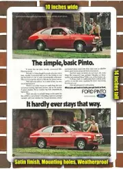 Metal Sign - 1973 Ford Pinto Runabout- 10x14 inches