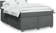 Generic Box Spring Bed with Mattress Black Double Fabric,3286087