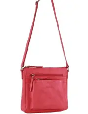 [Milleni] Nappa Leather Crossbody Bag in Pink