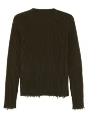 [Uma Wang] Uma Wang-Maglione A Coste Con Bordi Sfrangiati-Donna M