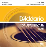 D'Addario EJ19 Phosphor Bronze Acoustic Guitar Strings, Bluegrass, 12-56
