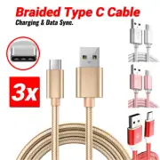 Braided Type C to USB A Charger Cable Charging Data Cord for Samsung Google 1 M