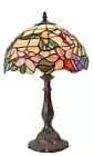 12" Hummingbird Flower Style Tiffany Bedside Table Lamp