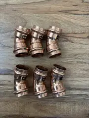 Lot of 6 Viega ProPress 77028 1x1" P1 x P2 Copper Zero Lead 45° Elbows